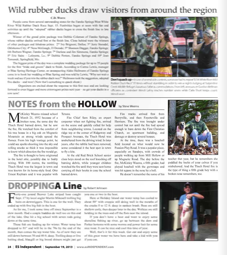 Notes from the Hollow sample page two